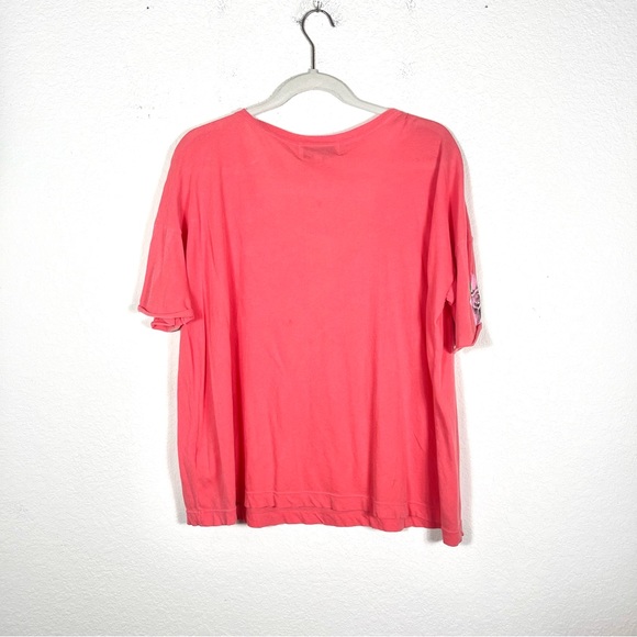 WILDFOX Womens Top Rad Maxwell Short Sleeves Red Size XS pink red lace up - Picture 8 of 16